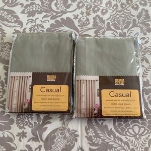 Martha Stewart New Cotton Duck Panel Curtains